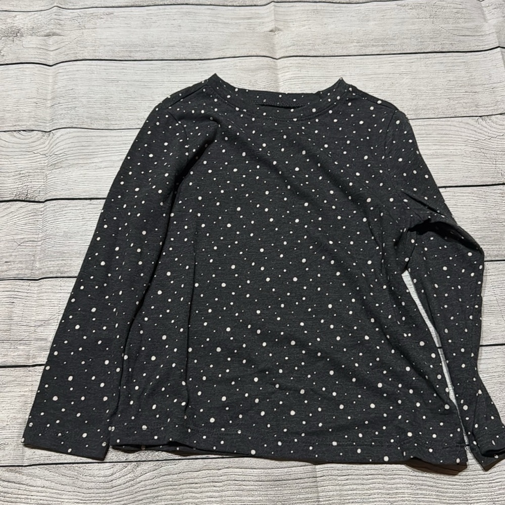 Old Navy Gray with Polka Dots Long Sleeve Shirt size 5T